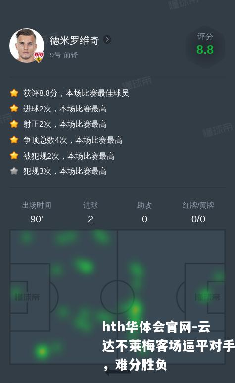 云达不莱梅客场逼平对手，难分胜负